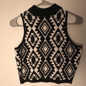 Rue21 Diamond Print Crop Top Sweater